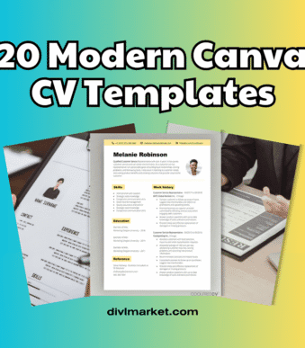20 Modern Canva CV Templates – Fully Editable + PLR License (1)