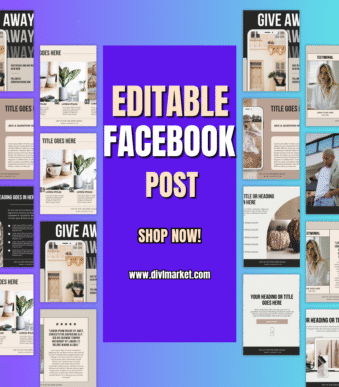 50 Editable Facebook Post Templates – Canva eBook + PLR License